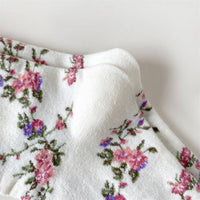 5 Pairs Women Casual Rolled Cuff Floral Socks