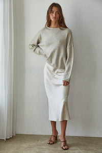 Rolled Round Neck Pullover Sweater
