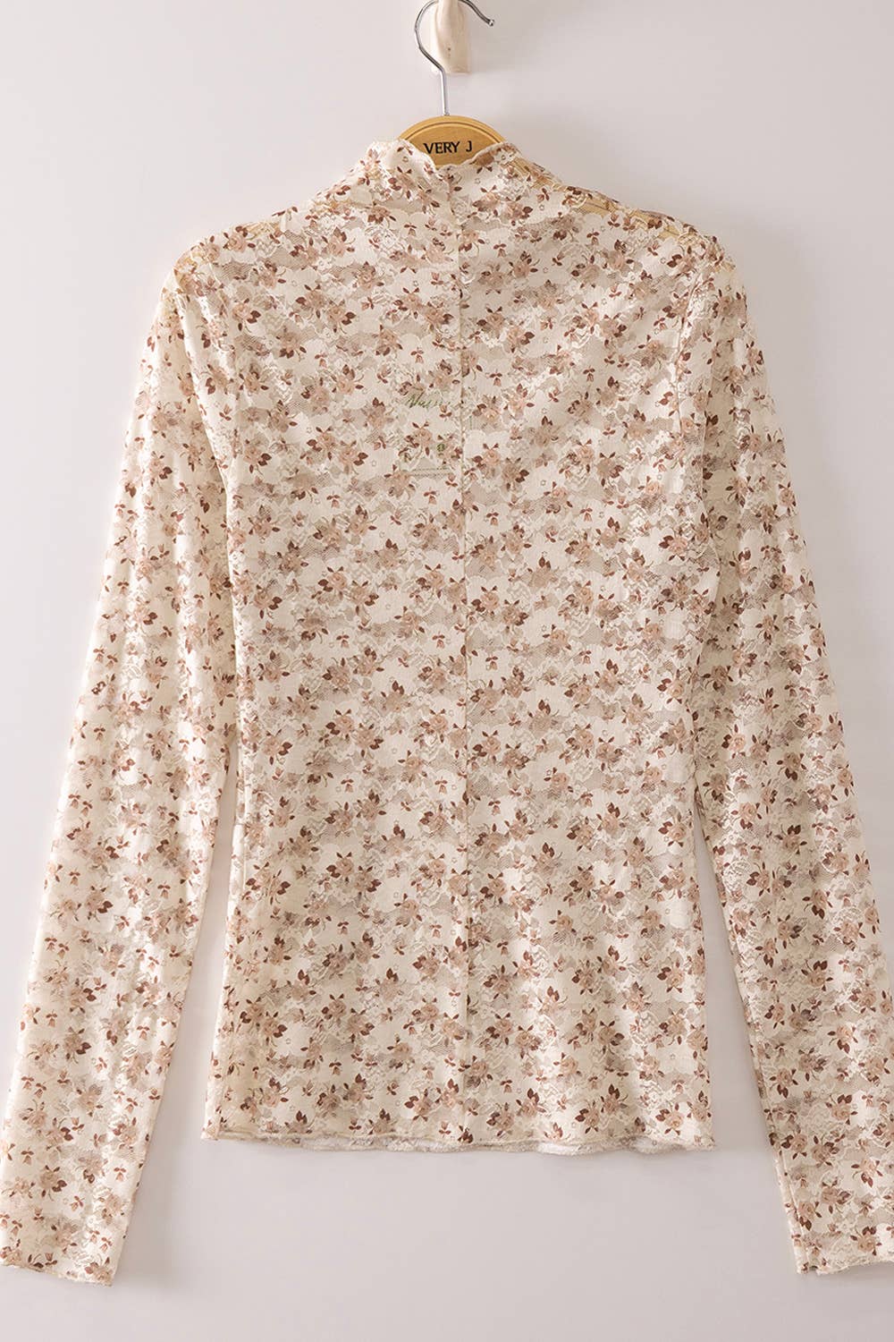 Sheer Mesh Lace Knit Top