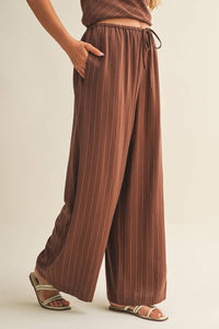 Drawstring Waist Stripe Pant