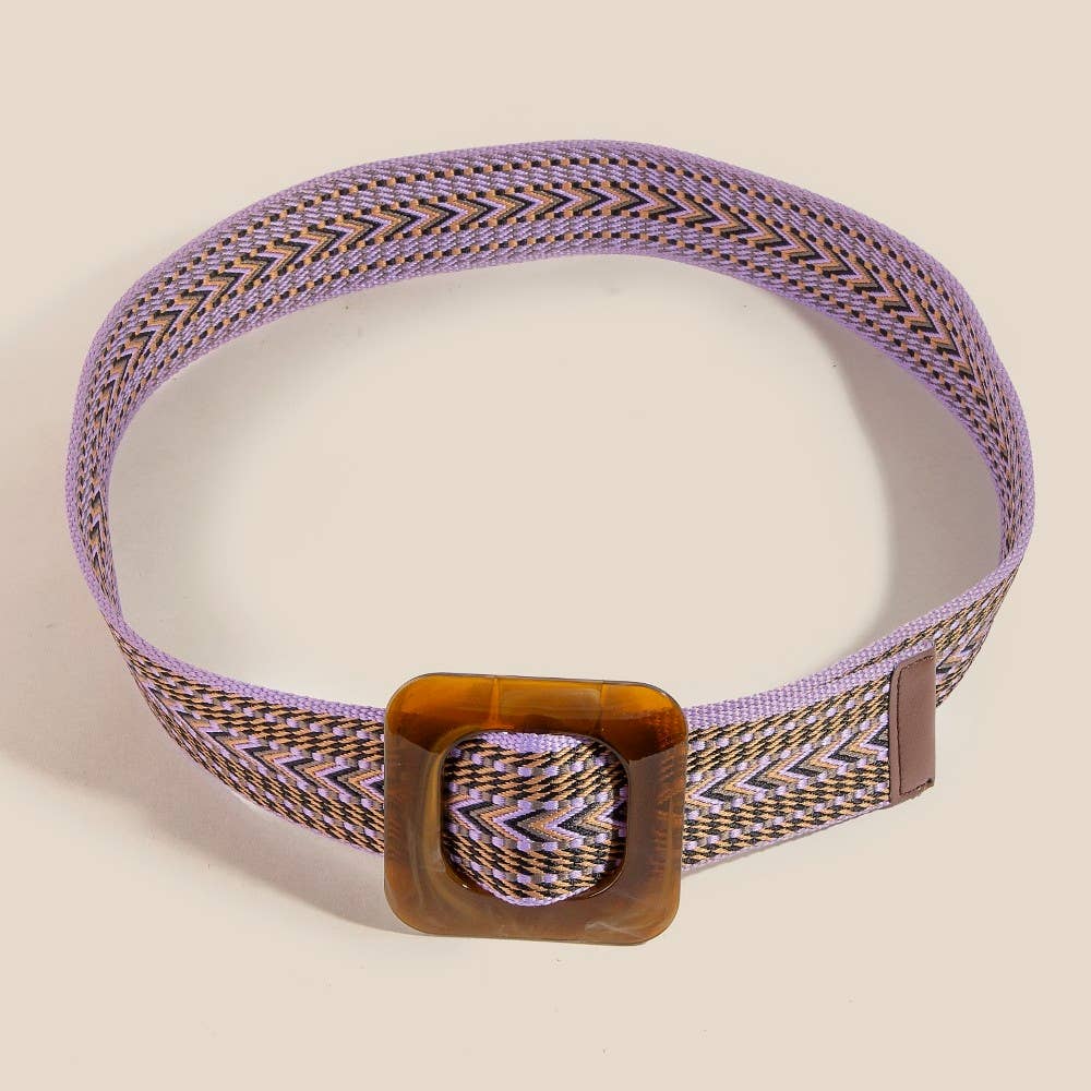 Boho Chevron Pattern Braided Belt