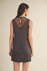 Mesh Contrast Sleeveless Dress