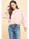 Cropped Crew Neck Sweater