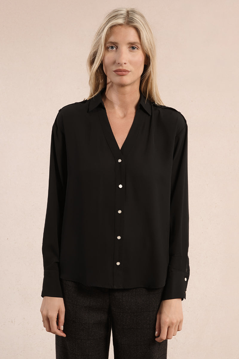 Pearl Button Front Top – Lark & Lily Boutique