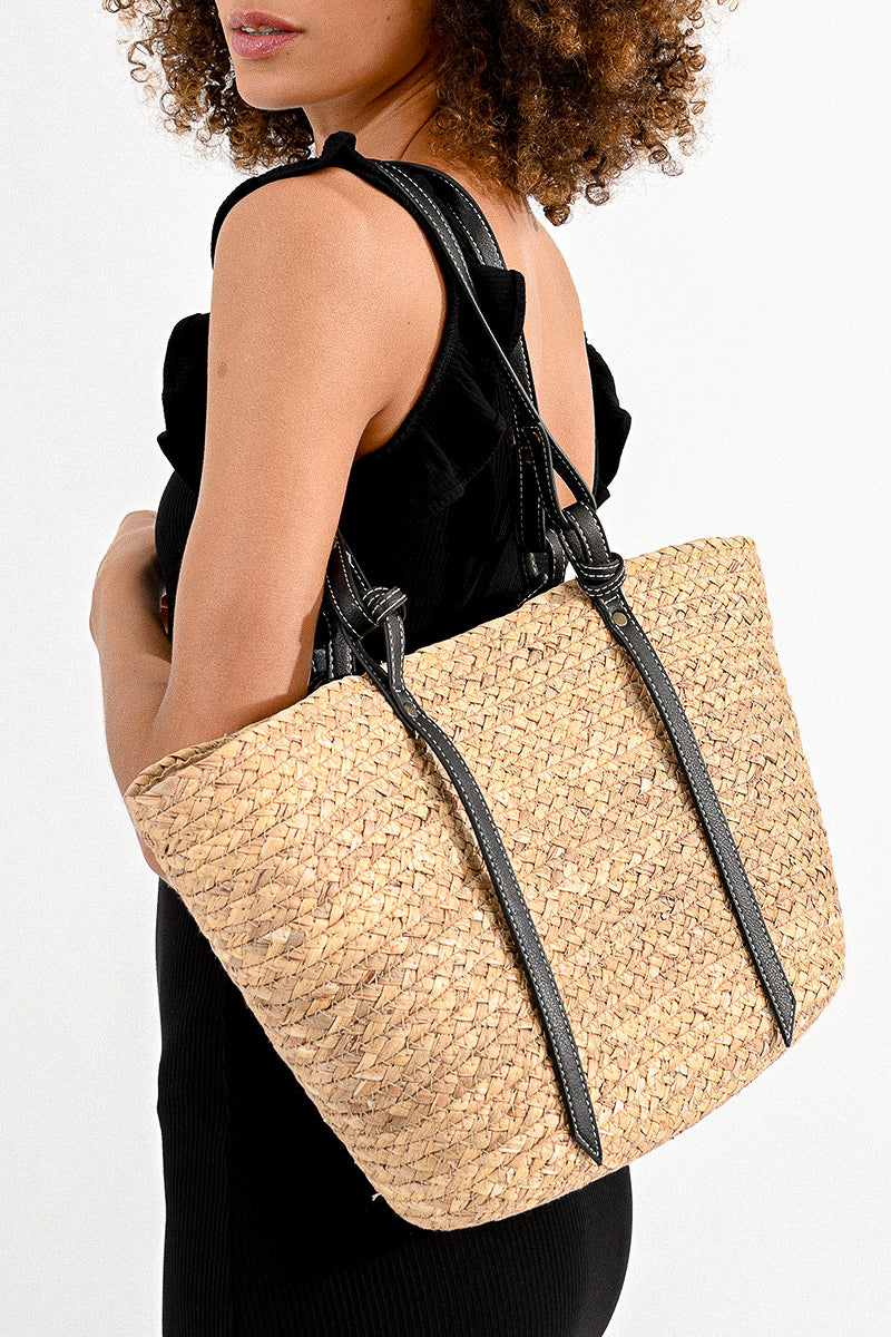 Large Woven Rattan Tote