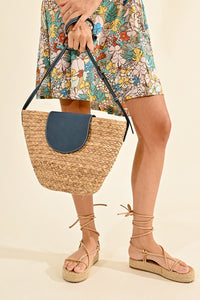 Woven Rattan bag with Flap