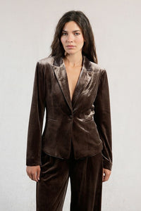 Rêve de Velours Blazer-Brown