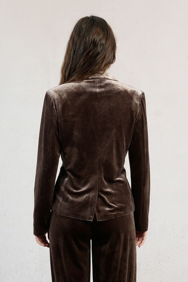 Rêve de Velours Blazer-Brown