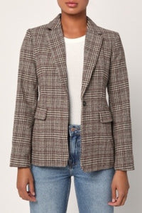 Tweed Plaid Blazer