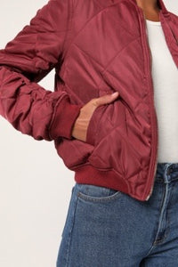 Quilted Bomber Jacket