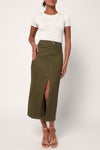 Twill Midi Skirt