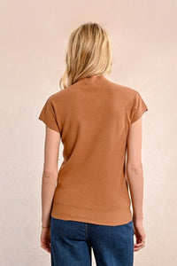 Short Sleeve Mock Neck Sweater