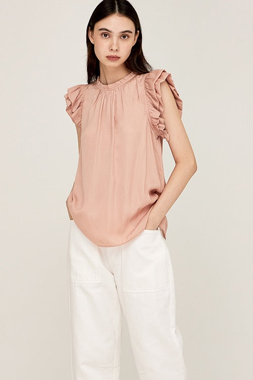 double ruffle top