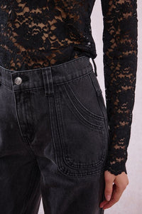 Double Pocket Wide Leg Denim