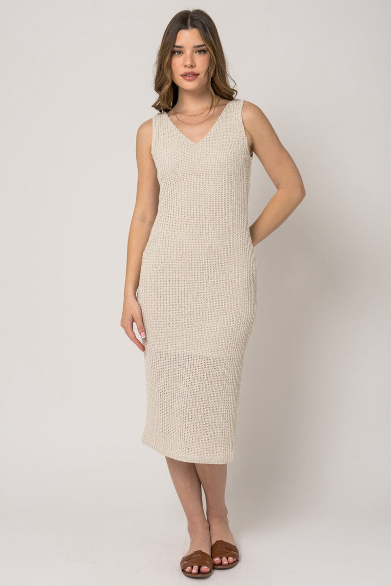 Crochet Sleeveless Midi Dress