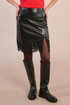 Leather and Lace Mini Skirt