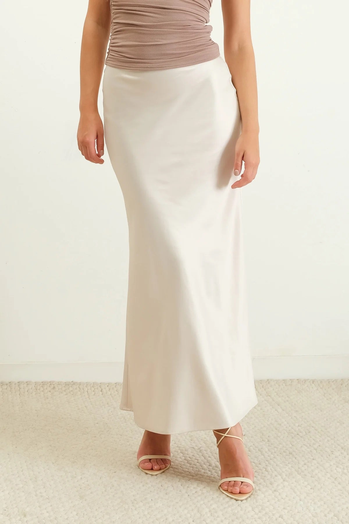 Satin Slip Midi Skirt – Lark Lily Boutique