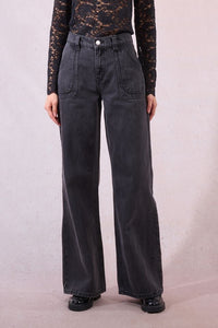 Double Pocket Wide Leg Denim