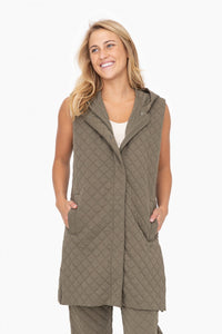 Jersey Long Quilted Vest