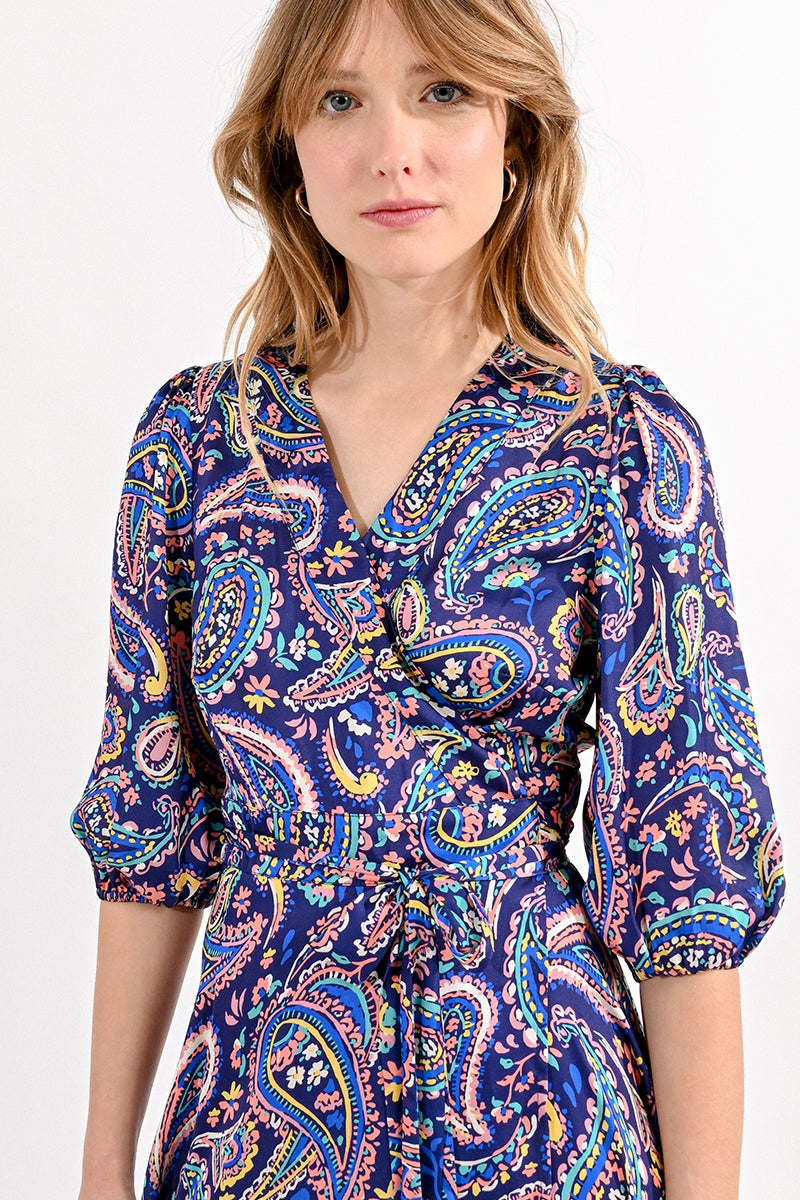 Paisley Maxi Wrap Dress – Lark & Lily Boutique