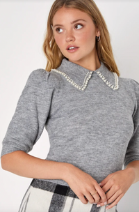 Pearl Collar Sweater