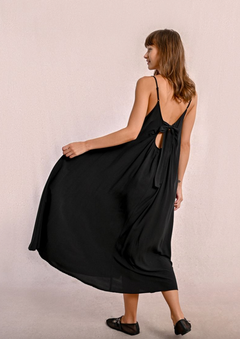Long Dress with Straps Black / Xs Long Dress with Straps Black / Xs