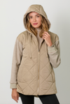 Mixed Sleeve Puffer Jacket