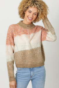 Color Blocked Pullover Sweater