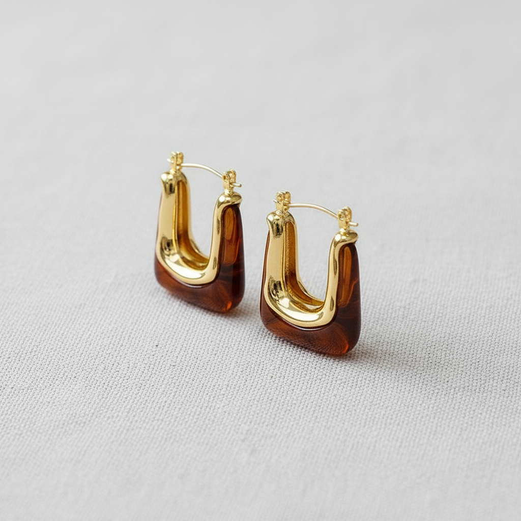 Geometric Resin Earrings