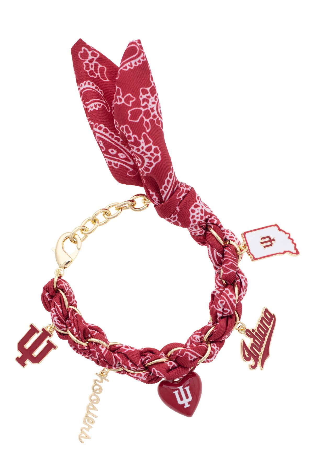 Indiana Hoosiers Bandana Charm Bracelet