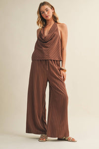 Drawstring Waist Stripe Pant