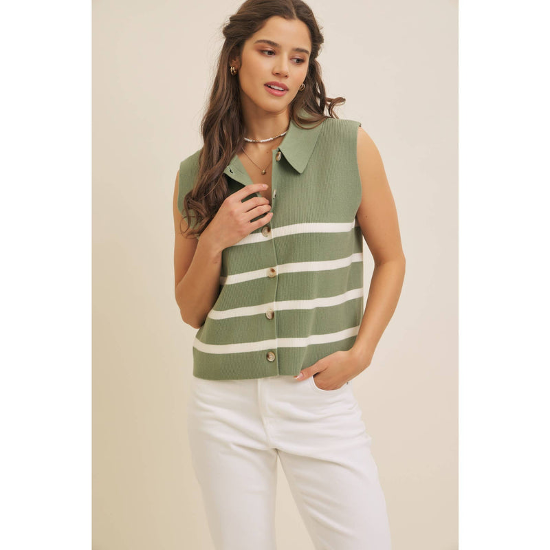 Button Down Sweater Vest