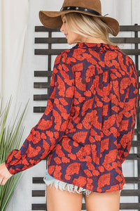 Ruffled Collar Puff Sleeve Shirt Blouse