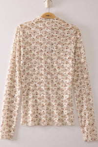 Sheer Mesh Lace Knit Top