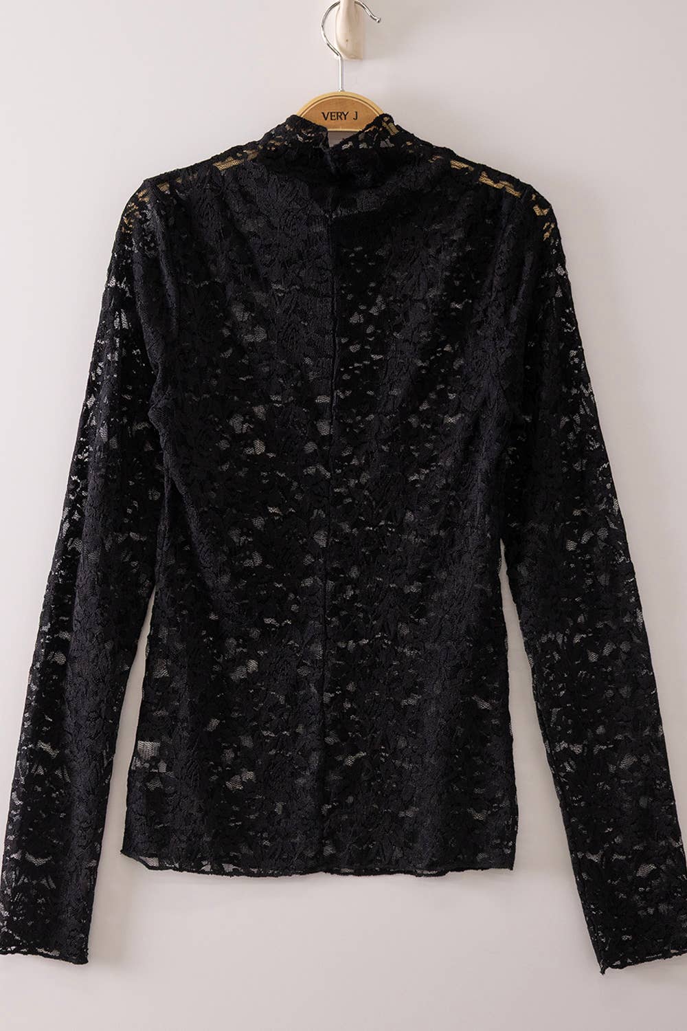 Sheer Mesh Lace Knit Top