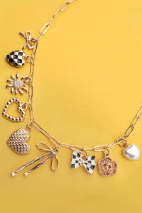 Checkered Charm Necklace
