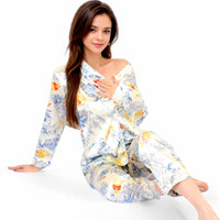 Botanical Satin Pajama Set