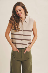 Button Down Sweater Vest