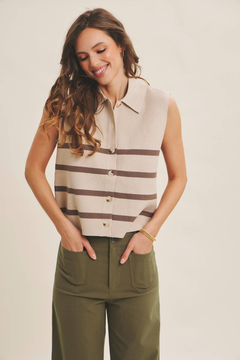 Button Down Sweater Vest