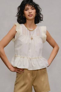 Pleated Detail Cotton Top