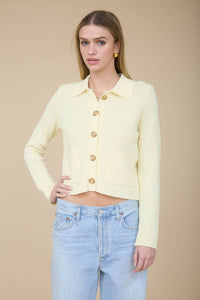 Collared Button Down Cardigan