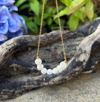 14ct Gold Plated Center Pearls Necklace