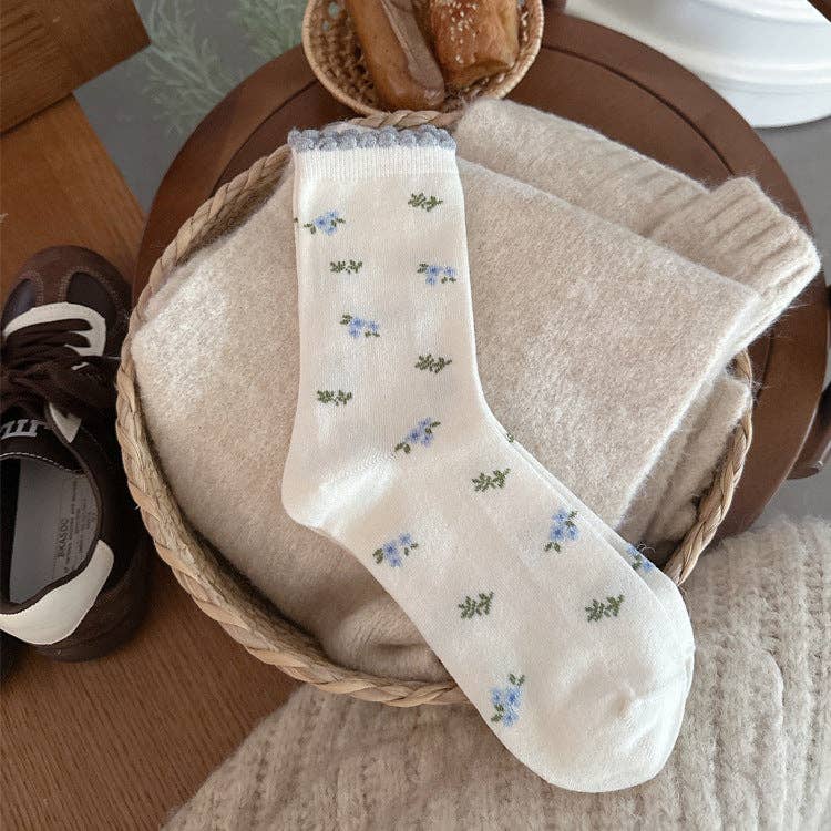 Floral Crew Socks
