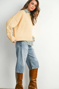 Tie-back Sweater - Yellow