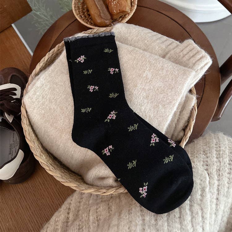 Floral Crew Socks