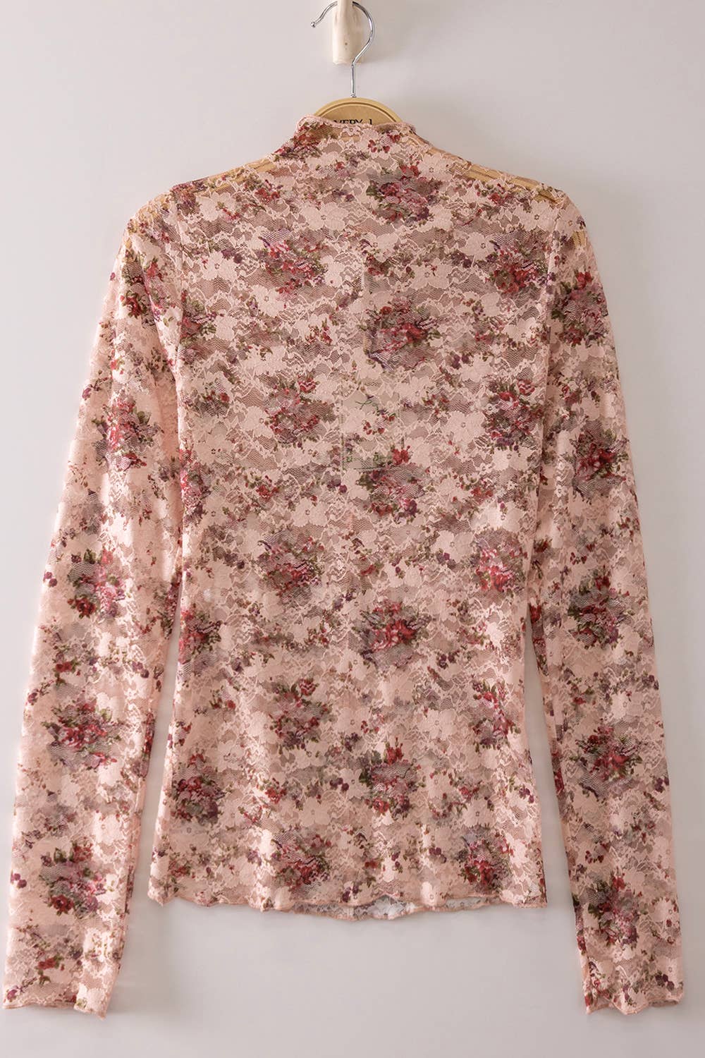 Sheer Mesh Lace Knit Top