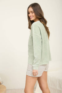 Ribbed Long Sleeve Top