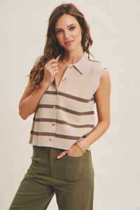 Button Down Sweater Vest