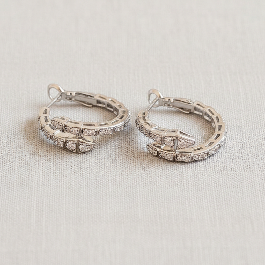 Snake Zircon Ear Cuff Earrings