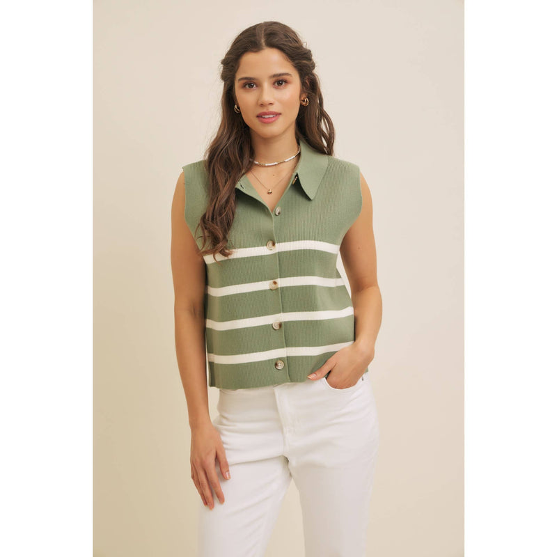 Button Down Sweater Vest